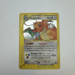 Dragonite 9/165 Holo Rare - Pokemon Expedition - Vintage E-Reader DMG - Image 1