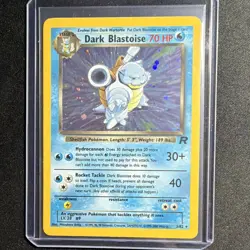 Pokemon Dark Blastoise Holo Rare 70HP Team Rocket 3/82 English Card 2000 - Image 1