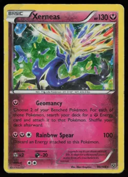 XERNEAS (CRACKED ICE HOLO) 96/146 HOLO RARE DECK EXCLUSIVES POKEMON HOLO HP - Image 1