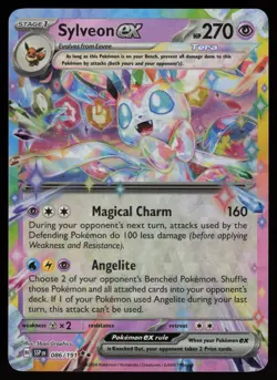 SYLVEON EX 086/191 DOUBLE RARE SURGING SPARKS POKEMON NM/M - Image 1