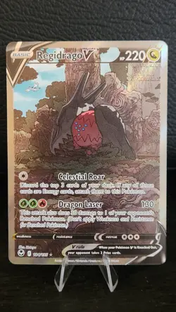 Regidrago V 184/195 Silver Tempest Alternate Art NM Pokemon Card - Image 1
