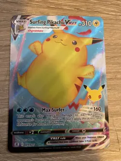 Surfing Pikachu Vmax 009/025 Pokemon Card Holo A - Image 1