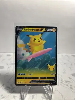 Surfing Pikachu V 008/025 Celebrations - Pokemon Card - NM - Image 2