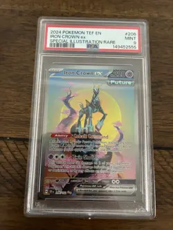 PSA 9 Iron Crown EX 206 Pokemon Tef En Temporal Forces 2024 Special Illustration - Image 1