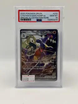 Pokemon TCG - Cynthia’s Garchomp EX 232/182 - Destined Rivals - SIR - PSA 10 - Image 1