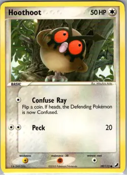 Hoothoot 59/115 Non Holo Unseen Forces - Pokemon Card - NM - Image 1