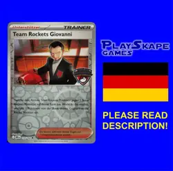 -- GERMAN -- Pokemon Card STAFF Team Rocket's Giovanni 174/182 DRI DE Promo 2025 - Image 1