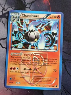 Chandelure 16/116 Holo Rare BW Plasma Freeze Pokemon Card - LP - Image 1