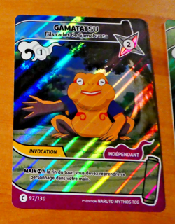 NARUTO MYTHOS 1ST ED EDITION CARD GAME HOLO CARTE GAMATSU 97/130 FR TCG MINT - Image 1