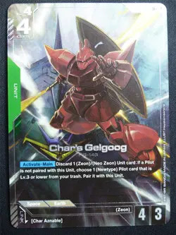 Char's Gelgoog GD01-023 LR+ Alt Art Foil - Gundam Card #47B - Image 1