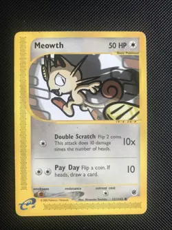Pokemon Card - Meowth 121/165 - Expedition - Base - LP - Image 1