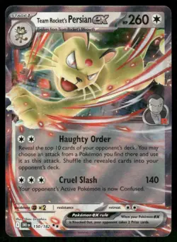 Pokemon Cards Team Rocket's Persian ex 150/182 Destined Rivals Double Rare NM - Image 1