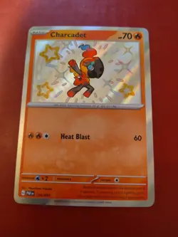 Charcadet 114/091 Pokemon TCG Paldean Fates Shiny Rare Holo - Image 1