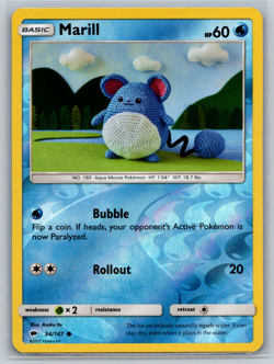Marill Pokemon TCG Burning Shadows Reverse Holo Common 34/147 - Image 1