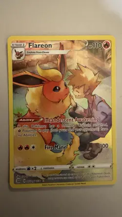 Flareon - TG01/TG30 - Pokemon Brilliant Stars Sword & Shield Holo Rare Card NM - Image 1