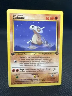 Cubone 50/64 Jungle 1st Edition Pokemon TCG MP - Image 1