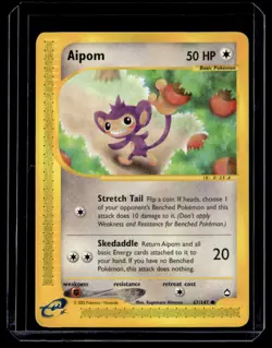 Aipom 067/147 Aquapolis Common English Pokemon Card - Image 1