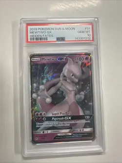2019 Pokemon Sun and Moon Mewtwo Gx PSA 10 Gem Mint - Image 1