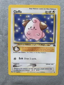 Pokemon Black Star Promo Card #31 Cleffa Vintage WOTC, Near Mint Condition - Image 1