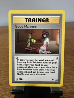 Pokemon TCG - Good Manners || 1st Edition || 111/132 || Gym Heroes || Near Mint - Image 1