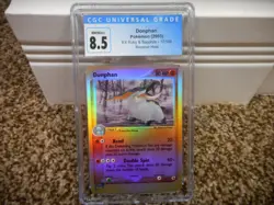 Donpha cgc 8.5 NM MINT+ REVERSE HOLO EX Ruby & Sapphire E-Reader 17/109 psa and - Image 1