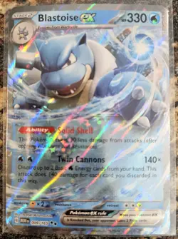 Pokemon 2023 Scarlet & Violet 151 Blastoise Ex 9 NM or better - Image 1