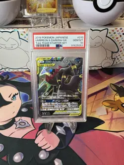 Pokemon Umbreon & Darkrai GX Japanese Tag Team Starter 010/031 PSA 10 Gem Mint - Image 1
