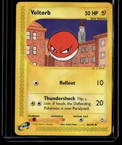 Voltorb 064/147 Aquapolis Uncommon English Pokemon Card - Image 1