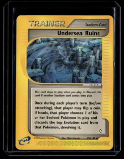 Undersea Ruins 138/147 Aquapolis Uncommon English Pokemon Card - Image 1