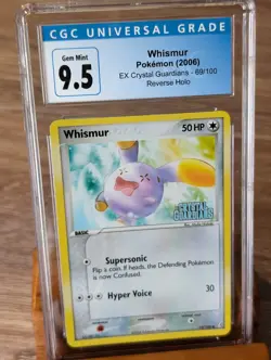 2006 Pokemon Ex Crystal Guardians Whismur Reverse Holo #69 CGC Gem Mint 9.5/10 - Image 1