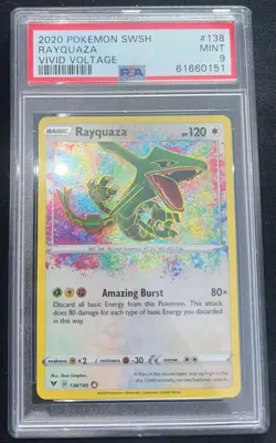 Pokemon TCG SWSH Vivid Voltage Rayquaza Card 138/185 PSA 9 - Image 2