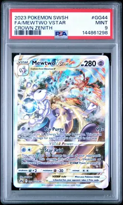 Pokemon Card TCG Mewtwo VSTAR GG44/GG70 Crown Zenith PSA 9 Mint - Image 1