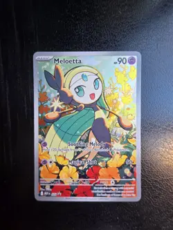 Meloetta MEP026 Black Star Full Art Illustration Rare Promo Pokemon Card - NM - Image 1