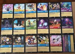 Lorcana Cards Lot Of 18 Ducktales Good Condition Opened - Image 1