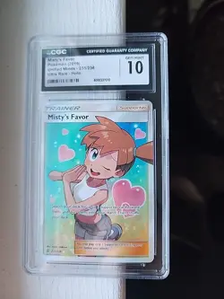 CGC 10 Misty's Favor 2019 Unified Minds 235/236 Full Art Pokemon Card - Image 1