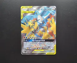 Pokemon TCG Moltres Zapdos Articuno GX Full Art Holo Card 66/68 Hidden Fates - Image 1