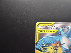 Pokemon TCG Moltres Zapdos Articuno GX Full Art Holo Card 66/68 Hidden Fates - Image 2