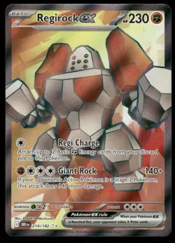 Pokemon Cards Regirock ex 214/182 Destined Rivals Ultra Rare NM *2 - Image 1