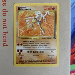 Pokemon TCG Hitmonlee Fossil Card 22/62 Unlimited Rare LP - Image 1