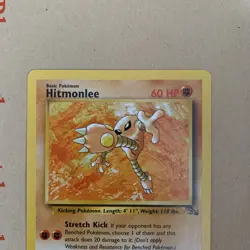 Pokemon TCG Hitmonlee Fossil Card 22/62 Unlimited Rare LP - Image 2