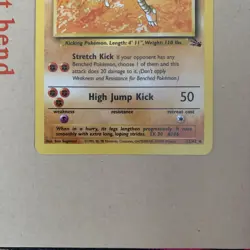 Pokemon TCG Hitmonlee Fossil Card 22/62 Unlimited Rare LP - Image 3