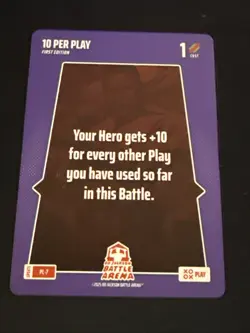 2025 Bo Jackson Battle Arena Alpha Update Play Card PL-7 ~ 10 Per Play ~ SSP - Image 1