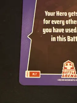 2025 Bo Jackson Battle Arena Alpha Update Play Card PL-7 ~ 10 Per Play ~ SSP - Image 2