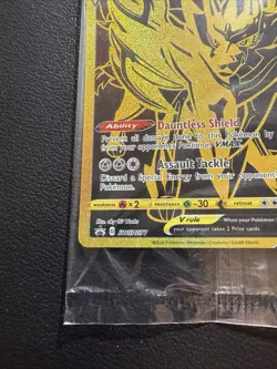 2020 Pokemon TCG Zamazenta V SWSH077 GOLD Black Star PROMO Card - Image 2