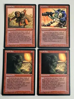 Orcish Spy kompl. Set V1-3 + V3 2x MTG - Fallen Empires - ©1994 NM/EX - Image 1