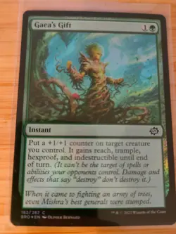 MTG Gaea's Gift (FOIL) 182 The Brothers' War M/NM Free UK P&P - Image 1