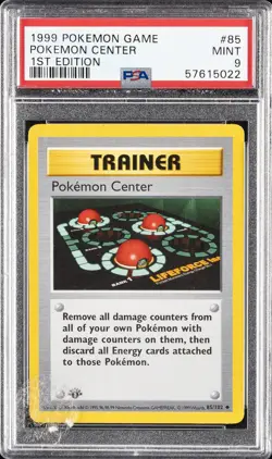 1999 POKEMON BASE SET 1ST EDITION #85 POKEMON CENTER PSA 9 - Image 1