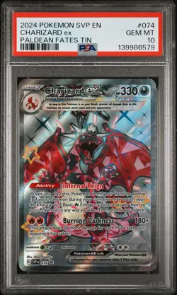 Charizard EX svp 074 black star promo Pokemon S&V: Paldean Fates PSA 10 Gem Mint - Image 1