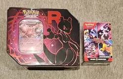 Pokemon Destined Rivals Booster Box & Team Rocket's Mewtwo Bundle Factory Sealed - Image 1