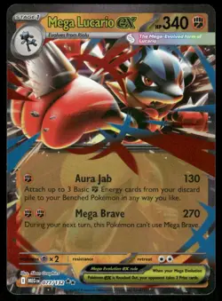 Pokemon Cards Mega Lucario ex 077/132 Mega Evolution Double Rare NM *5 - Image 1